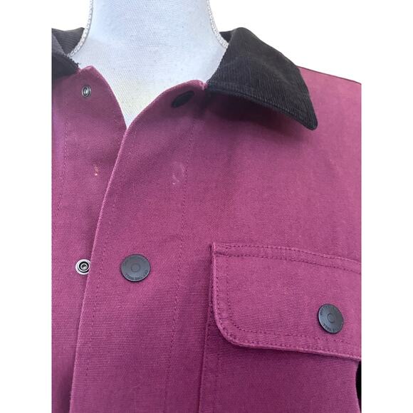 Vans maroon/black jacket, skate style, streetwear, workwear, classic, urban - Picture 4 of 7